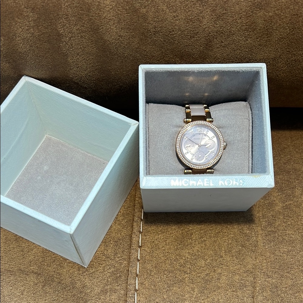Michael Kors Gold and Cream Watch